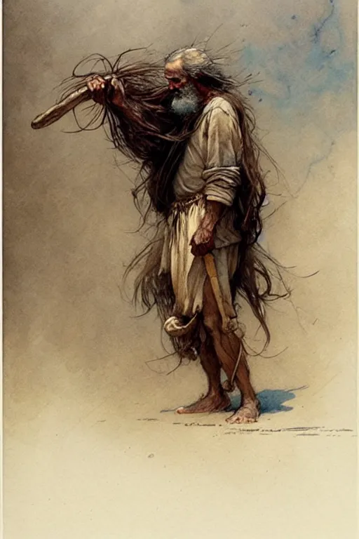 Prompt: (((((bible moses . muted colors.))))) by Jean-Baptiste Monge !!!!!!!!!!!!!!!!!!!!!!!!!!!