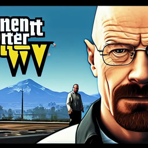 Image similar to Walter White in Grand Theft Auto V cover art