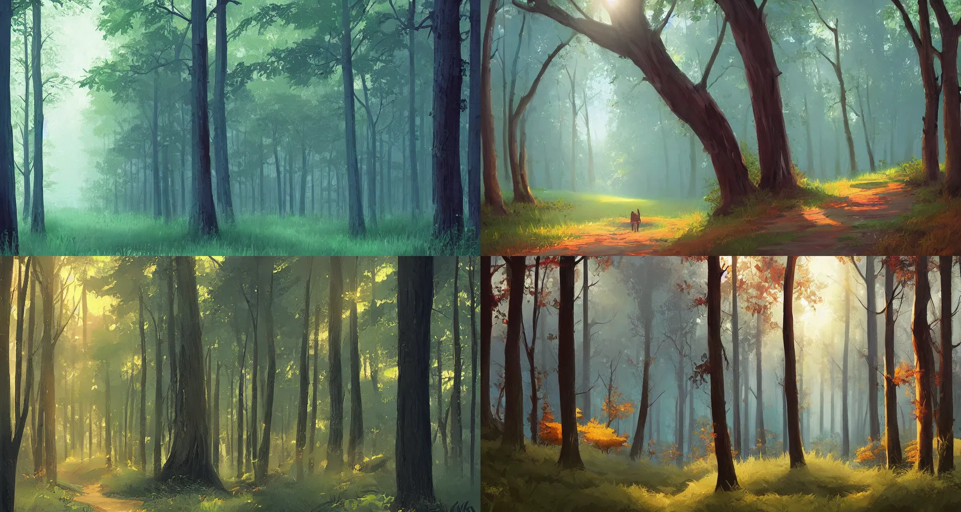 Prompt: forest, art by sylvain sarrailh