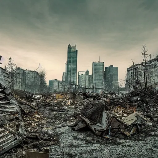 Image similar to warsaw postapocalyptic