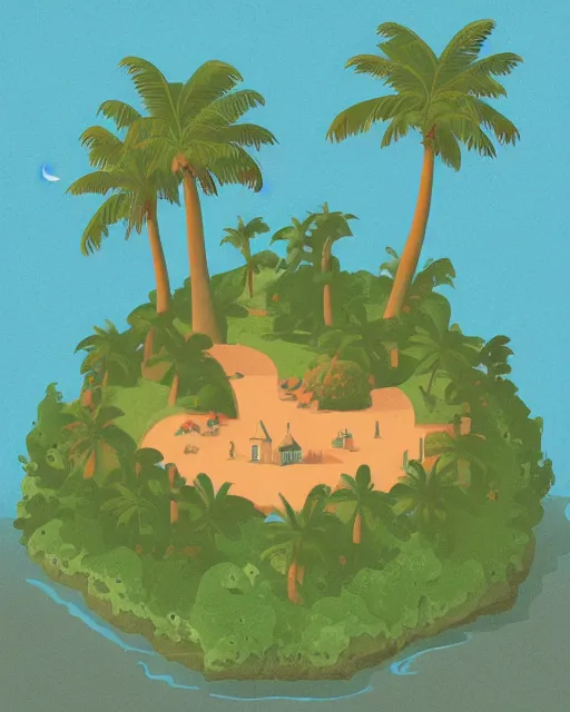 Image similar to a small island illustration by lorenzo lanfranconi