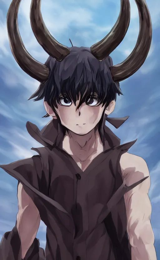 Image similar to anime man with horns