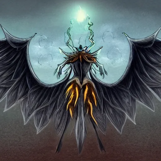 Image similar to monster with 4 wings