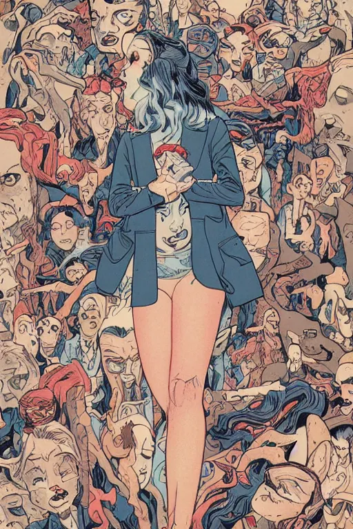 Image similar to Twin Peaks comic artwork cover by James Jean