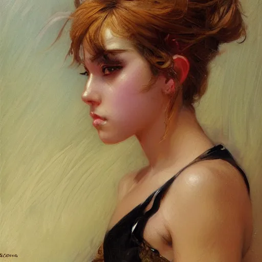 Prompt: detailed portrait of pouting anime girl, painting by gaston bussiere, craig mullins, j. c. leyendecker