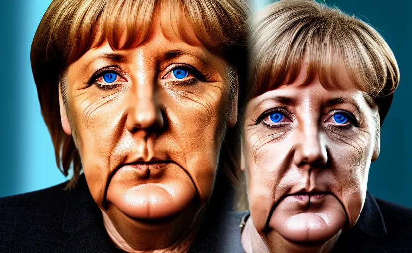 Image similar to portrait of angela merkel dressed as a military officer, digital art, natural light, sharp, detailed face, magazine