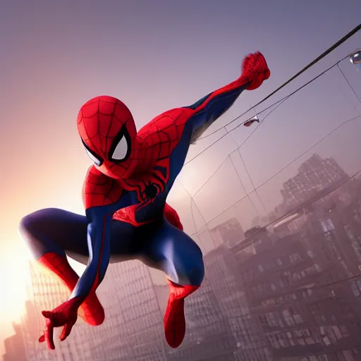 Prompt: advanced spider - man suit, cinematic, volumetric lighting, realistic, hyperdetailed, photorealistic, photograph