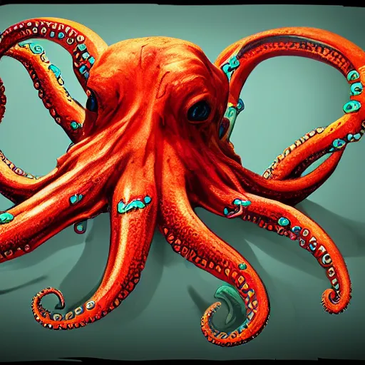 Image similar to zombified tribal octopus, trending on artstation, ultra fine detailed, hyper detailed, hd, concept art, digital painting