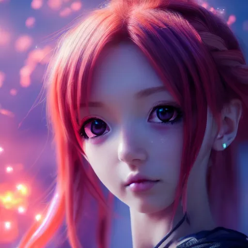 render as a very beautiful anime girl, hot petite, | Stable Diffusion ...