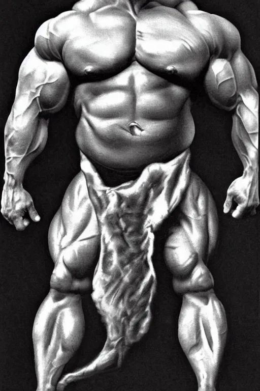 Image similar to muscular danny devito, danny devito bodybuilder, photorealistic, highly detailed,