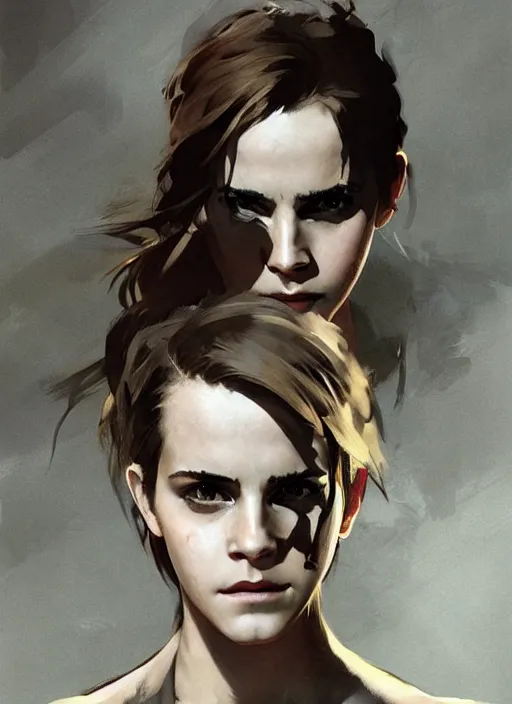 Prompt: emma watson wearing metal gear armor dramatic lighting cinematic cinematic lighting art by Richard Schmid by Yoji Shinkawa by greg rutkowski by Jeremy Lipking