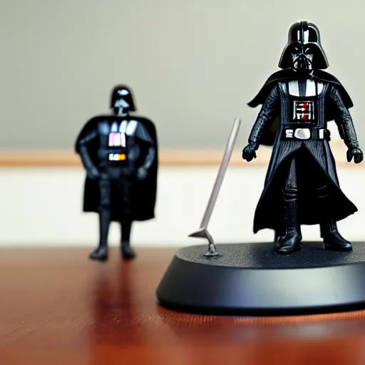 Prompt: darth vader in court working as judge, 5 5 mm