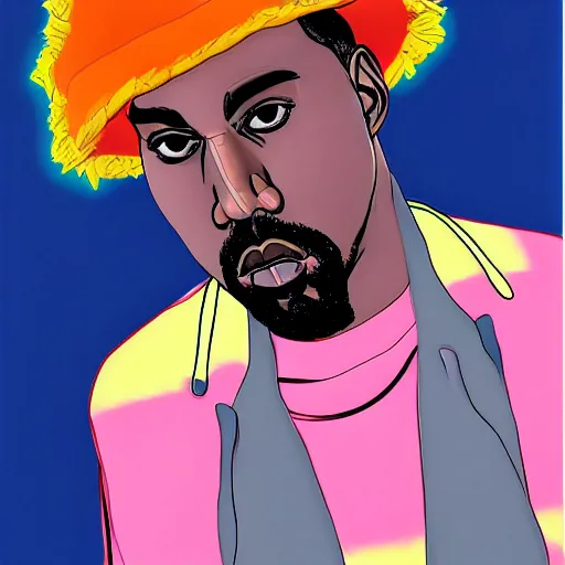 Image similar to Kanye West by Hirohiko Araki