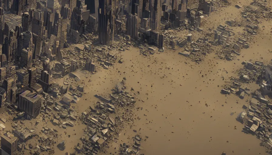 Image similar to new york city buried under the sand, heavy wave, hyperdetailed, artstation, cgsociety, 8 k