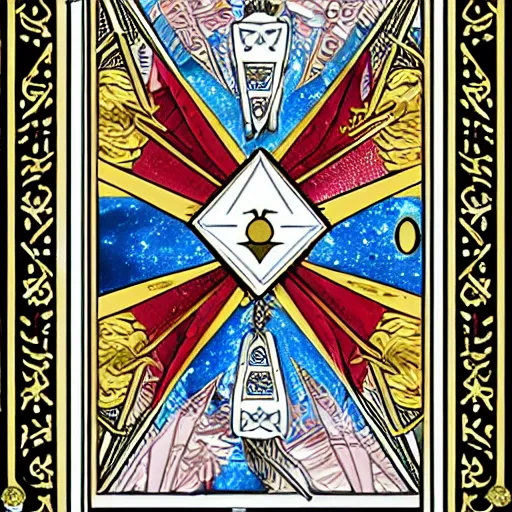 Image similar to ace of swords gold inlay diamonds tarot detailed illlustration 8 k