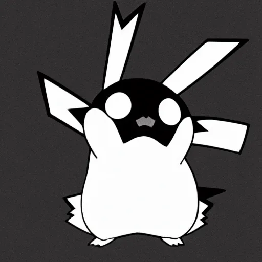 Prompt: pikachu in a battle stance, illustrated by mato, manga style, black and white illustration