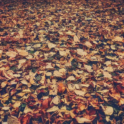 Image similar to a city made of leaves and petals surreal style