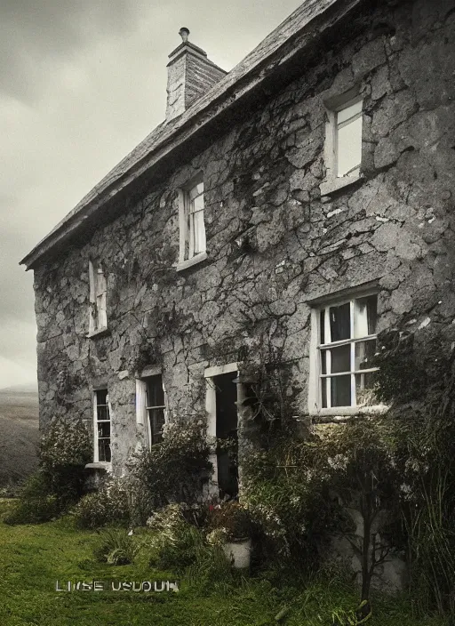 Prompt: old house in ireland, cinematic, ultra detailed, 8 k, concept art, lisa yuskavage