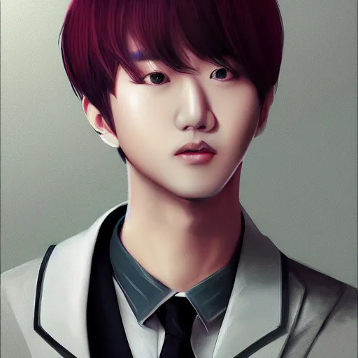 Image similar to jin from bts, elegant, ultra highly detailed, digital painting, smooth, sharp focus, artstation, art by Ina Wong