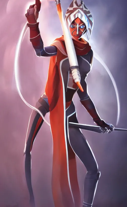 Prompt: ahsoka tano, highly detailed, digital painting, artstation, standing, full body, jedi robes, facing camera, concept art, smooth, sharp focus, illustration, art by artgerm and greg rutkowski, high definition digital art, dramatic lighting, in the style of ilya kuvshinov and Ross tran