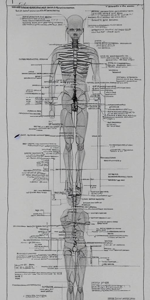 Prompt: the key to human immortality, sketch, diagram, blueprint, plans.