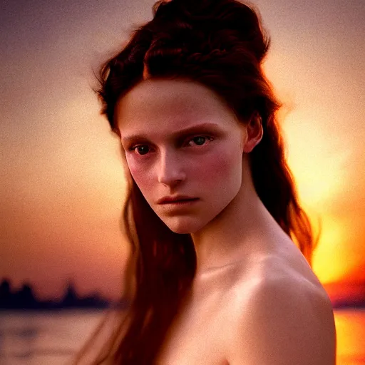 Prompt: photographic portrait of a stunningly beautiful renaissance female in soft dreamy light at sunset, contemporary fashion shoot, by edward robert hughes, annie leibovitz and steve mccurry, david lazar, jimmy nelsson, breathtaking, 8 k resolution, extremely detailed, establishing shot, artistic, hyperrealistic, perfect face, octane render