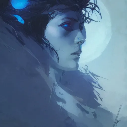 Prompt: raven, lioness, forest, blue flame, moon, dramatic lighting, illustration by Greg rutkowski, yoji shinkawa, 4k, digital art, concept art, trending on artstation