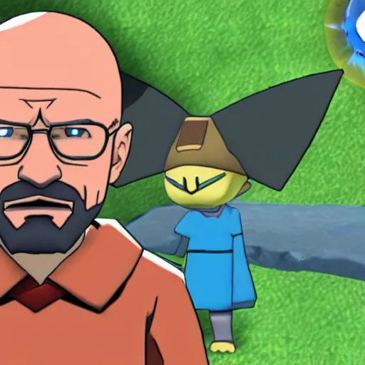 Image similar to Walter White in a Pokémon wild encounter, screenshot