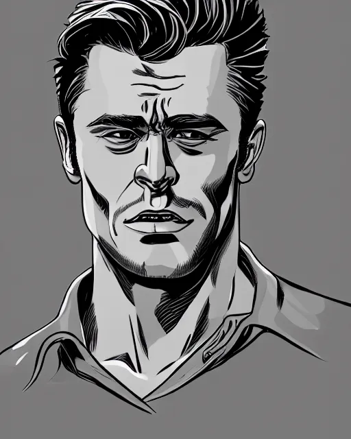 Image similar to james dean as the incredible hulk, portrait profile head and shoulders focus. muscular, gaunt, strong, strikung, handsome detailed, chiseled. fantasy illustration, comic book concept art, dynamic lighting, ultra detailed!