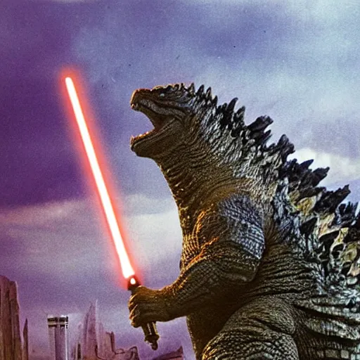 Prompt: godzilla in star wars