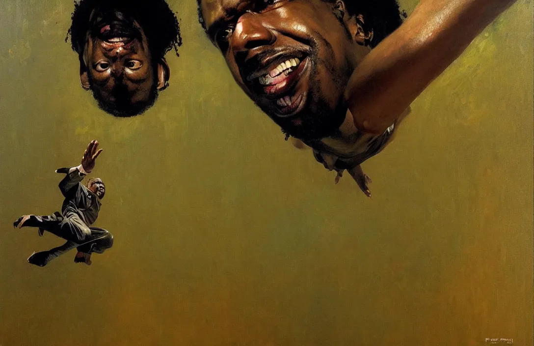 Prompt: portrait of flying lotus!!!!!!!!!!!!!!!!!!!!!!!!!!!, detailed face, detailed painting,, epic lighting, by ilya repin, phil hale and kent williams