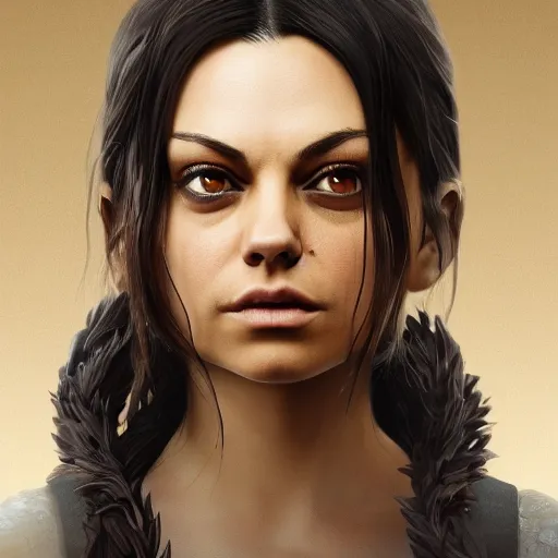 Prompt: Mila Kunis as a demon slayer, digital art, highly detailed, award winning, concept art, intricate, sharp focus, masterpiece, Trending on Artstation HQ, unreal engine 5, 4K UHD image