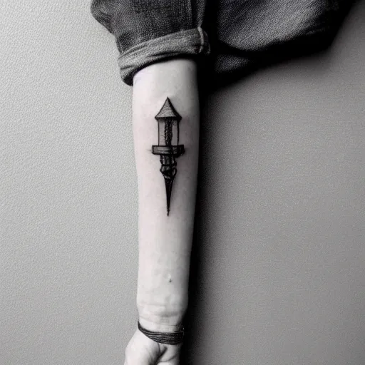 Image similar to minimal dagger tattoo