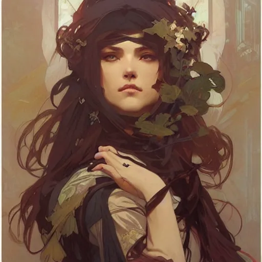 Prompt: Krenz Cushart, Greg Rutkowski, Alphonse Mucha