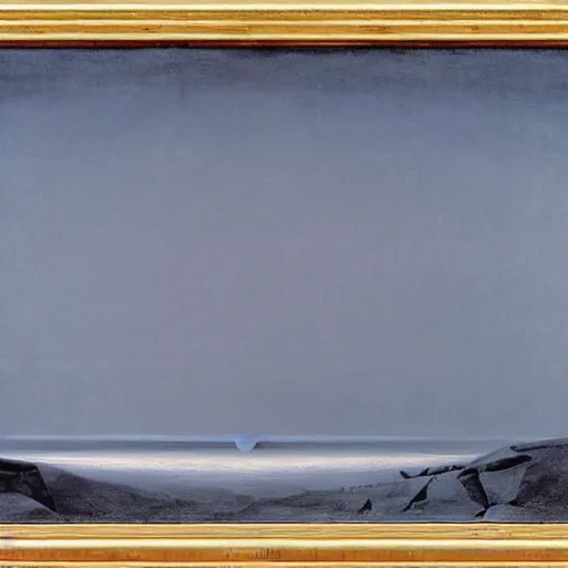 Image similar to the abstract painting'arctic void ', by caspar david friedrich, by rothko