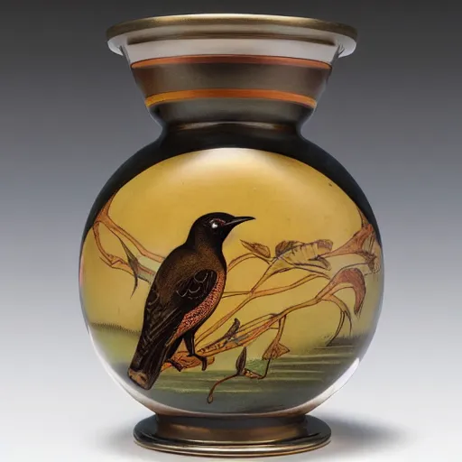 Prompt: round intricate 1920's galaxy circle thrush bronze canteen papaya , by William Hogarth and Martin Johnson Heade and Albrecht Durer , DC Comics , An art deco , Mixed media