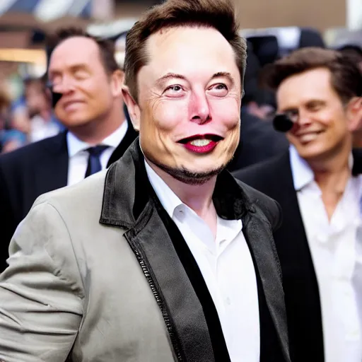 Image similar to Elon Musk as Jim Carey from the movie The Mask, highly detailed, high quality, HD, 4k, 8k, Canon 300mm, professional photographer, 40mp, lifelike, top-rated, award winning, realistic, sharp, no blur, edited, corrected, trending