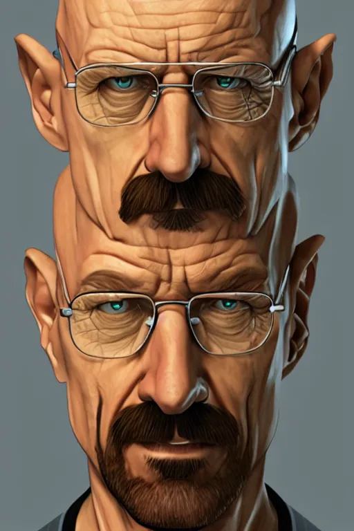 Image similar to portrait of Walter White as Gordon Freeman concept art, artstation