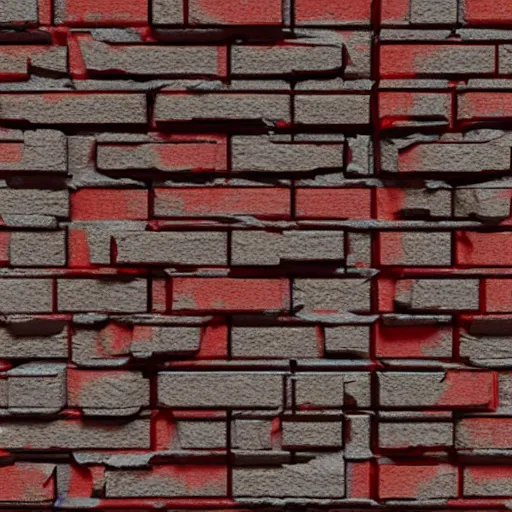 Prompt: brick diffuse texture, sculpted from zbrush, substance designer, hyper realistic