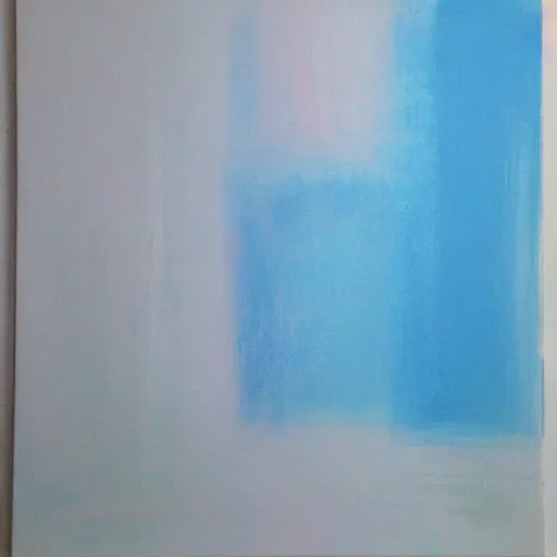 Image similar to abstract oil pastel blue, pastel white, pastel pink painting