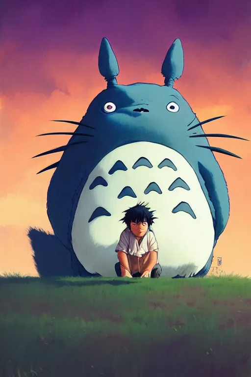 Image similar to Totoro portrait, by Jesper Ejsing, RHADS, Makoto Shinkai and Lois van baarle, ilya kuvshinov, rossdraws global illumination