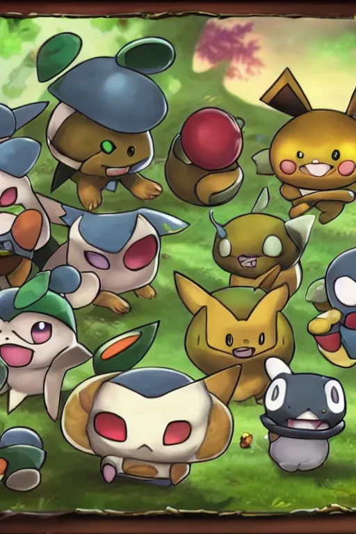 Image similar to teemo, a pokemon trading card of teemo, highly detailed pokemon trading card screenshot