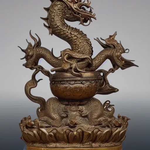 Image similar to dragon statue, buddhism, made in tang dynasty