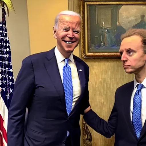 Prompt: joe biden meets rick and morty