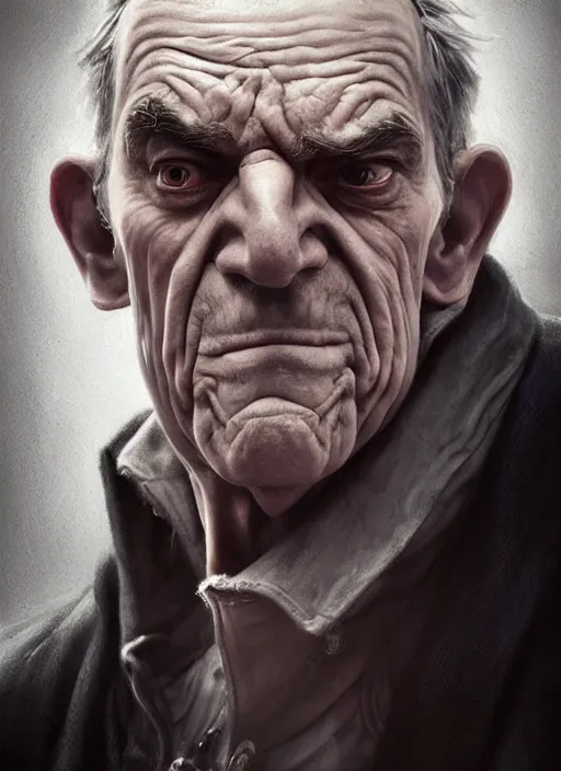 Prompt: photo of a nasty old man with a hunchback in the style of stefan kostic, realistic, sharp focus, 8 k high definition, insanely detailed, intricate, elegant, art by stanley lau and artgerm