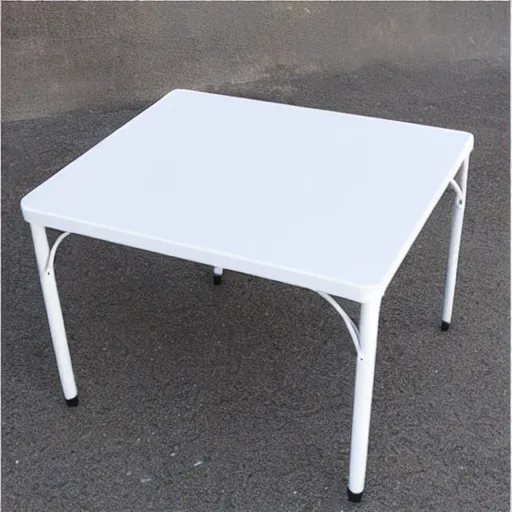 Prompt: square plastic table with white png