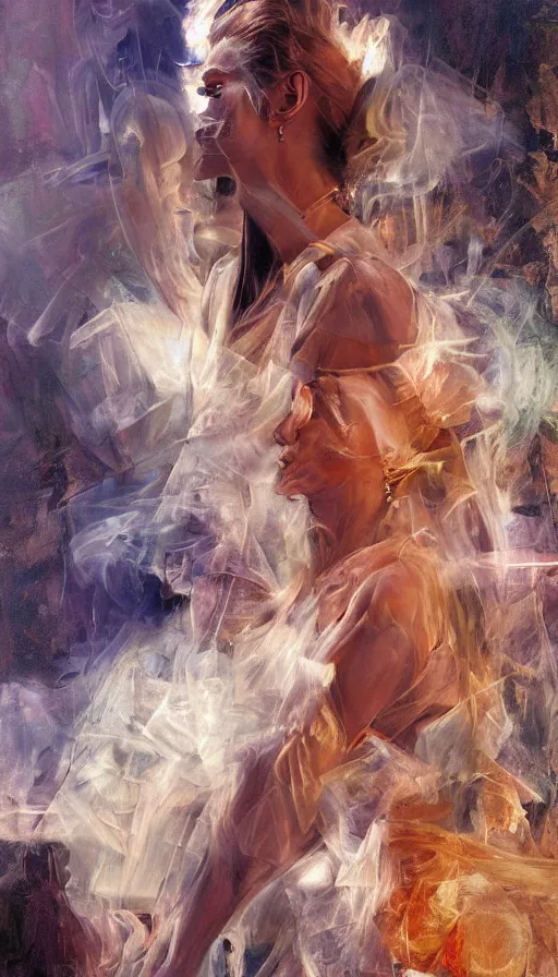 Image similar to portrait of a digital shaman, by rob hefferan