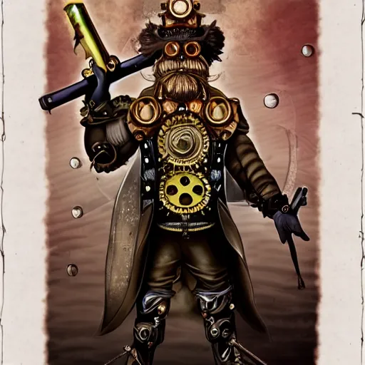 Image similar to a steampunk god