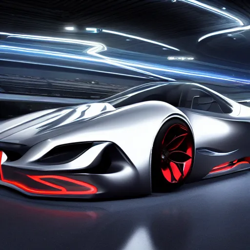 Image similar to luxury sports car , mystic aura , glowing , rim lighting , 4k , HD , realistic