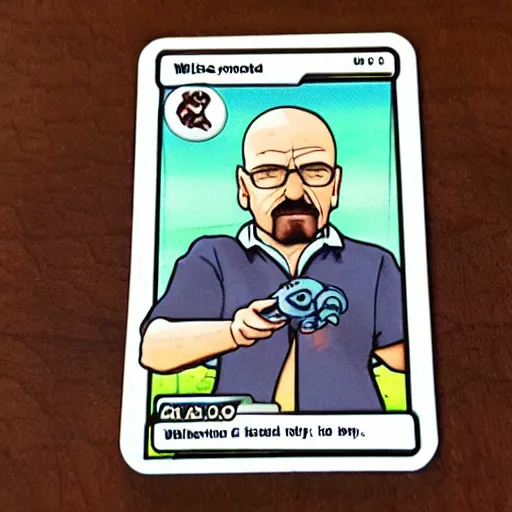 Image similar to walter white in a pokemon card